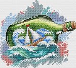 Набор для вышивания на водорастворимой канве &quot;Морское послание&quot;