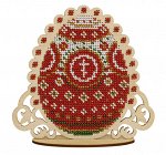 Набор для вышивания на деревянной основе О-048 «Красное пасхальное яйцо»