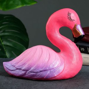 Копилка "Фламинго большой" розовый с фиолетовым, 24см