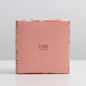 Коробка для кондитерских изделий с PVC крышкой «Летняя», 12 х 6 х 11,5 см