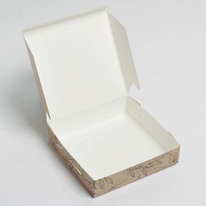 Коробка складная «Сделано с любовью», 14 x 14 x 3,5 см