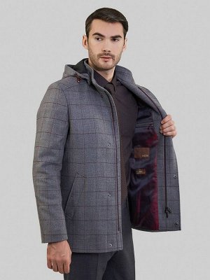 2082 s grey check lux/ пальто мужское