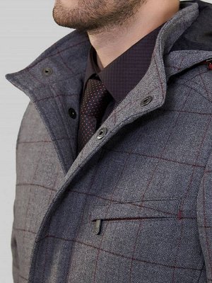 2082 s grey check lux/ пальто мужское