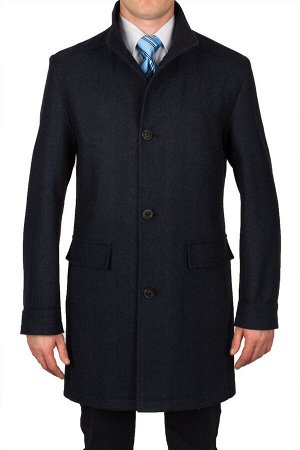 5018 torto navy blue/ пальто мужское