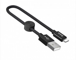 Кабель Hoco X35 Lightning - USB черный, 0.25м