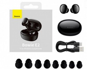 Bluetooth стереогарнитура Baseus True Wireless Earphones Bowie E2 черная (NGTW090001)