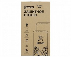 Защитное стекло iPhone 12/12 Pro Kstati 3D Premium NEW (черное) recommended