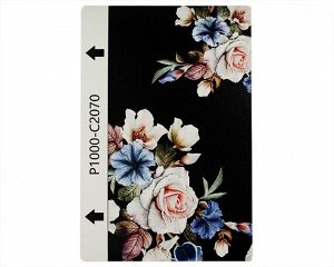 Защитная плёнка текстурная на заднюю часть "Цветы" (Цветы, черная, C2070)