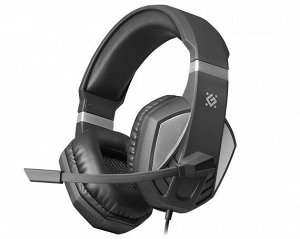 Компьютерная игровая гарнитура Defender Zeyrox черный+серый, кабель 1.8 м, 64550 recommended