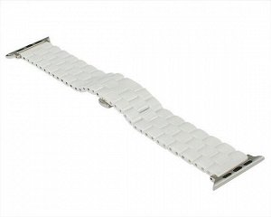Ремешок Watch Series 42mm/44mm/45mm/49mm Ceramic 3-bead белый