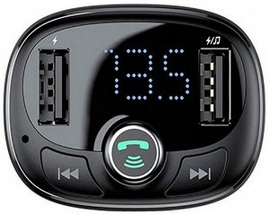 FM Modulator Baseus T-typed S-09 Bluetooth MP3 черный (CCMT000301)