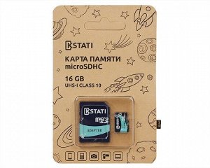 Карта памяти MicroSDHC Kstati 16GB cl10 UHS-I + SD