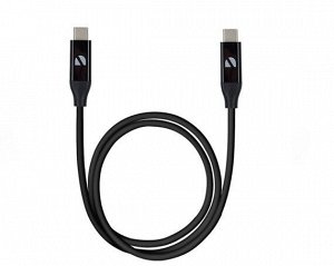 Кабель Deppa USB4 Type-C - Type-C черный, 0.8м, 72329