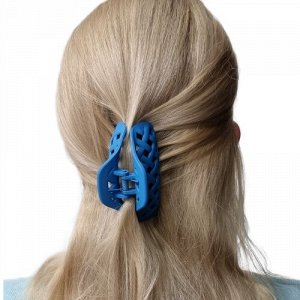 Заколка-краб для волос, цвет синий, арт.060.116