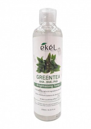 [EKEL] Тонер с экстрактом Зеленого чая с AHA-BHA-PHA кислотами Brightening Toner Green Tea, 250 мл