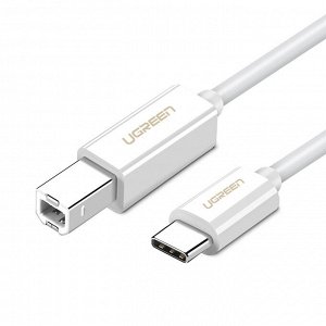 Кабель USB Type C-USB-B в оплетке пластик ABS 1.50 м., (для оргтехники) 480Mbps (US241)Ugreen