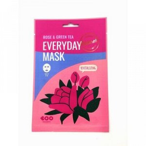 DEARBOO. Тканевая маска с экстрактом розы и зеленого чая ROSE & GREEN TEA EVERYDAY 27 мл.