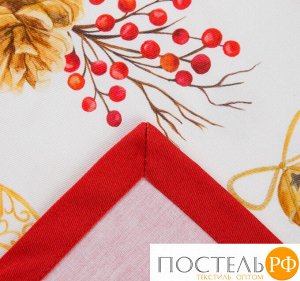 Скатерть "Этель" Golden Christmas 149х180см с ГМВО, 100%хл, 190г/м2 5035902