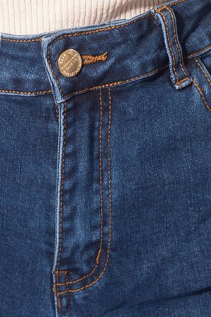 Свободные укороченные джинсы из супер эластичного денима