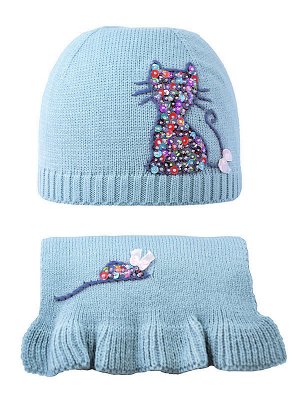MIALT Комплект для девочки (шапка+шарф)