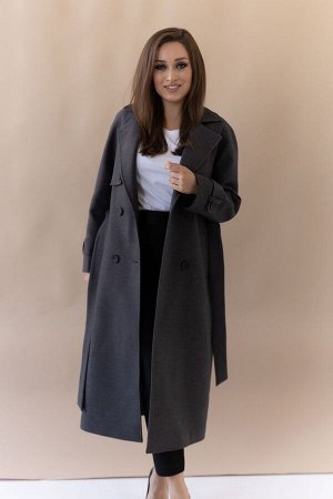 Пальто женское демисезонное 22960 (темно-серый)
