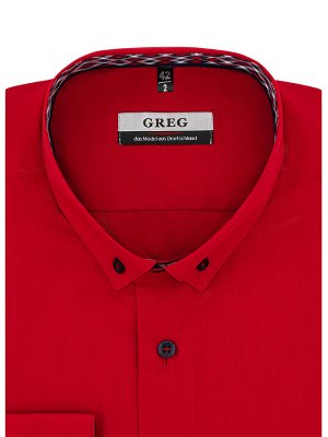 Сорочка мужская длинный рукав GREG 630/139/RED/Z/b/1p