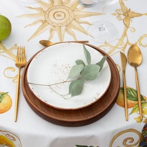 Скатерть Этель Southern fruits, d=148 см с ГМВО, 100% хлопок, саржа 190 г/м²