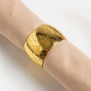Набор салфеток с декоративными кольцами Beige pleasure, 40x40 см - 4 шт., 100% хлопок, саржа 190 г/м²