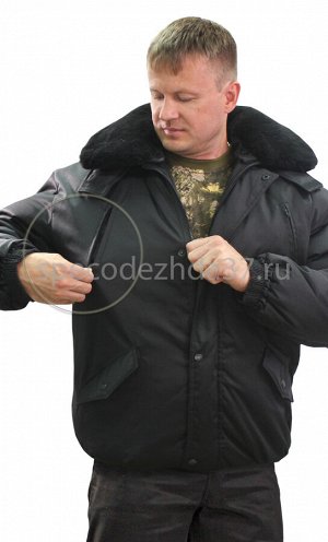 Куртка рабочая зимняя "Security" цв.чёрный тк.грета
