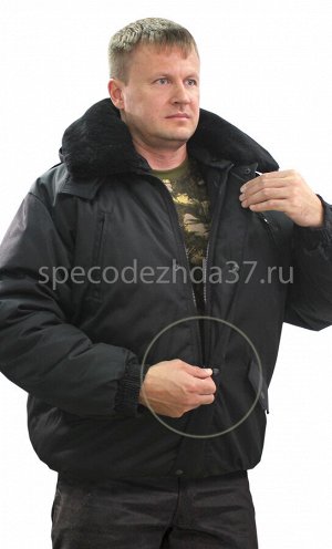 Куртка рабочая зимняя "Security" цв.чёрный тк.грета