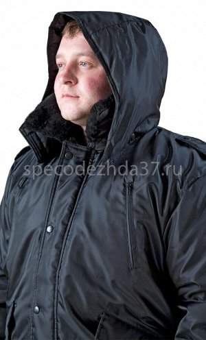 Куртка рабочая зимняя "Security" цв.чёрный тк.оксфорд