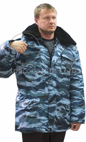 Куртка рабочая зимняя "Protect" цв.камуфляж/серый тк.оксфорд