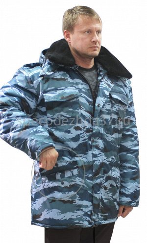 Куртка рабочая зимняя "Protect" цв.камуфляж/серый тк.оксфорд