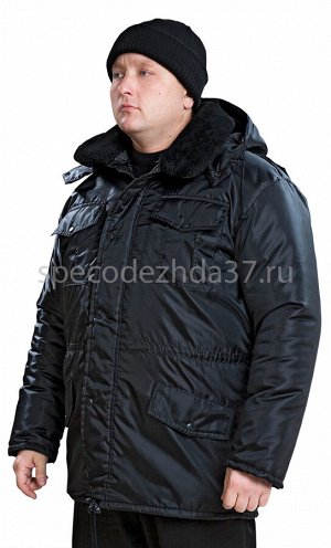 Куртка рабочая зимняя "Protect" цв.чёрный тк.оксфорд