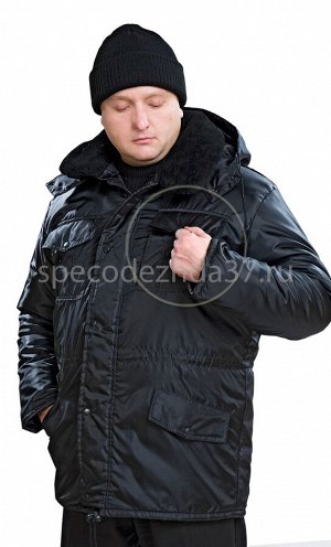 Куртка рабочая зимняя "Protect" цв.чёрный тк.оксфорд