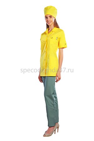 Куртка медицинская женская ИМ230 цв.жёлтый тк.тиси