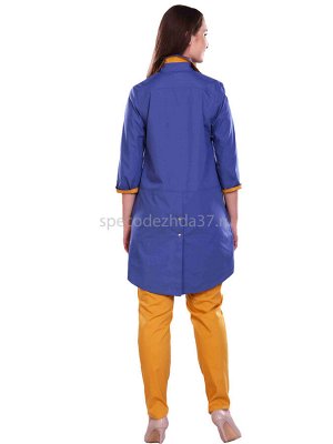 Рубашка медицинская женская ИМ245 цв.синий тк.тиси