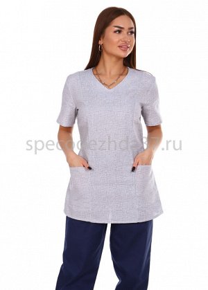 Блуза санитарная женская цв.серый тк.бязь