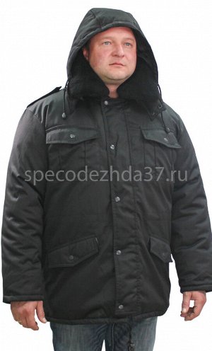 Куртка рабочая зимняя "Protect" цв.чёрный тк.грета