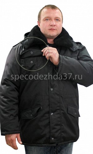 Куртка рабочая зимняя "Protect" цв.чёрный тк.грета