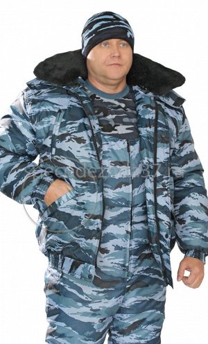 Куртка рабочая зимняя "Security" цв.камуфляж/серый тк.оксфорд