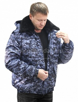 Куртка рабочая зимняя "Security" цв.цифра/синий тк.оксфорд