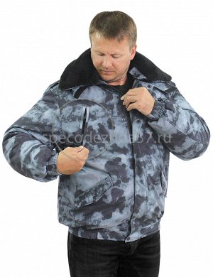 Куртка рабочая зимняя "Security" цв.атак/синий тк.дюспо