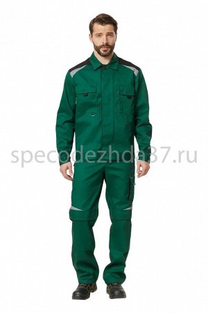 Куртка рабочая "Гратион" с СОП цв.зелёный/чёрный тк.саржа