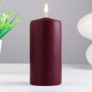 Свеча - цилиндр ароматическая "Вишня", 6х12,5 см, 35 ч, 283 г, бордовая