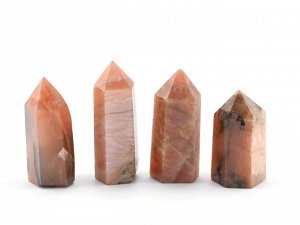 Кристалл из гелиолита (солнечный камень) "Карандаш" 16*17*42мм, 21-25г