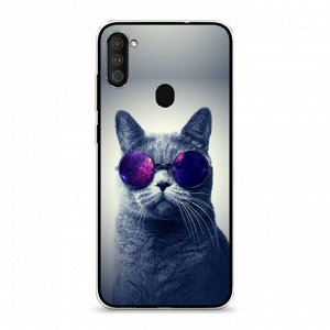Силиконовый чехол Космический кот на Samsung Galaxy A11
