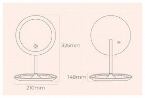 Зеркало для макияжа с подсветкой Xiaomi Jordan Judy LED (NV543)