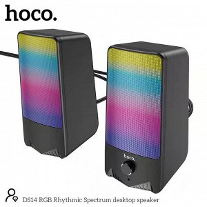 Акустическая система 2.0 HOCO DS14 RGB Rihytmic Spectrum цвет черный