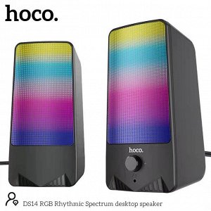 Акустическая система 2.0 HOCO DS14 RGB Rihytmic Spectrum цвет черный